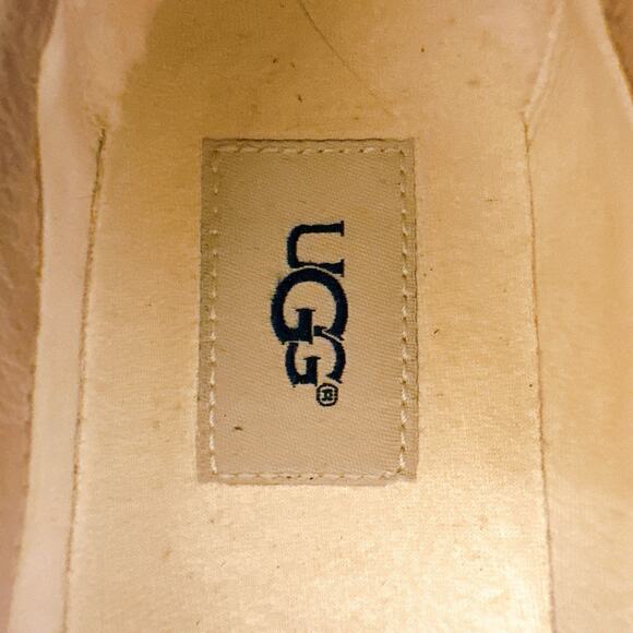 UGG Carilyn Suede Flats Women’s Size 7 Leather Blue Slip On Laces Sneaker Shoes - Picture 9 of 11